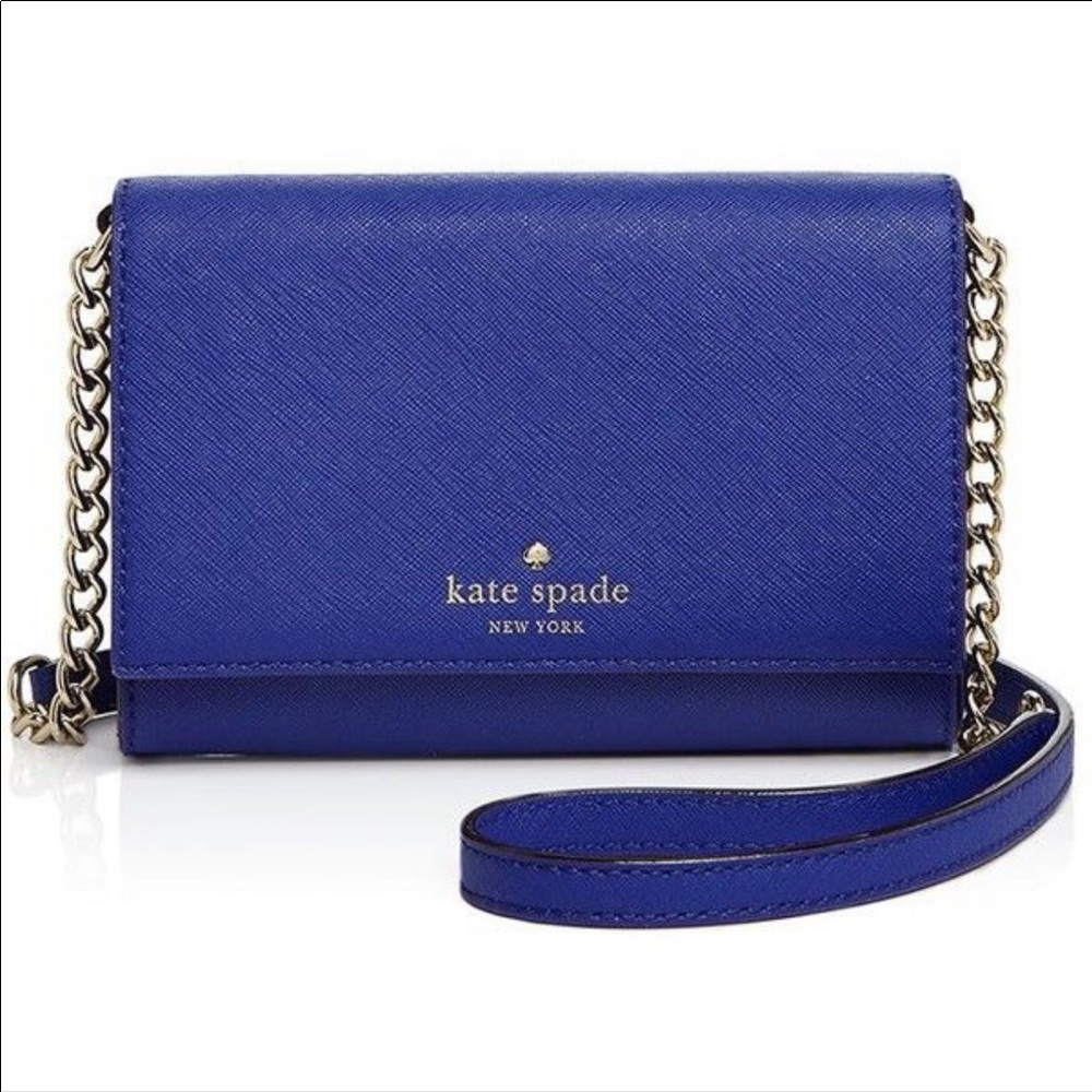 Kate Spade Leather Blue Crossbody Bag